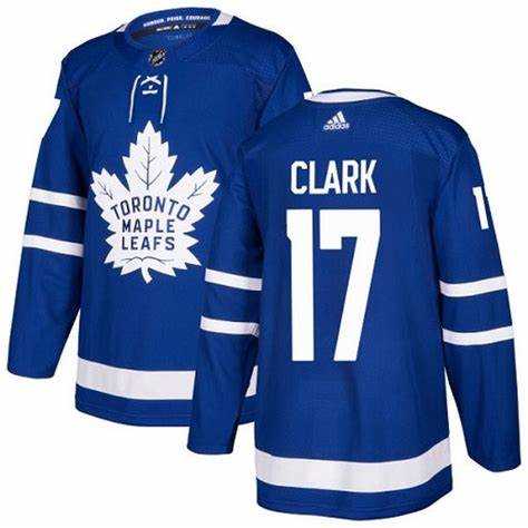 Men%27s Maple Leafs #17 Wendel Clark Blue Home Adidas Stitched NHL Jersey Dzhi